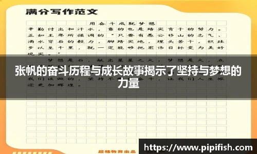张帆的奋斗历程与成长故事揭示了坚持与梦想的力量